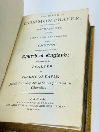 Book of Common Prayer; Bound by Edwards of Halifax
