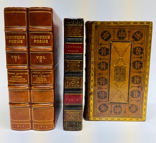 Item #512 Cowpers Poems 2 Volumes; [Edwards of Halifax] Fore-Edge Painting. Cowper William