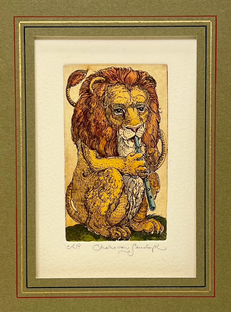 Item #593 LION WITH PENNY-WHISTLE. VAN SANDWYK Charles.